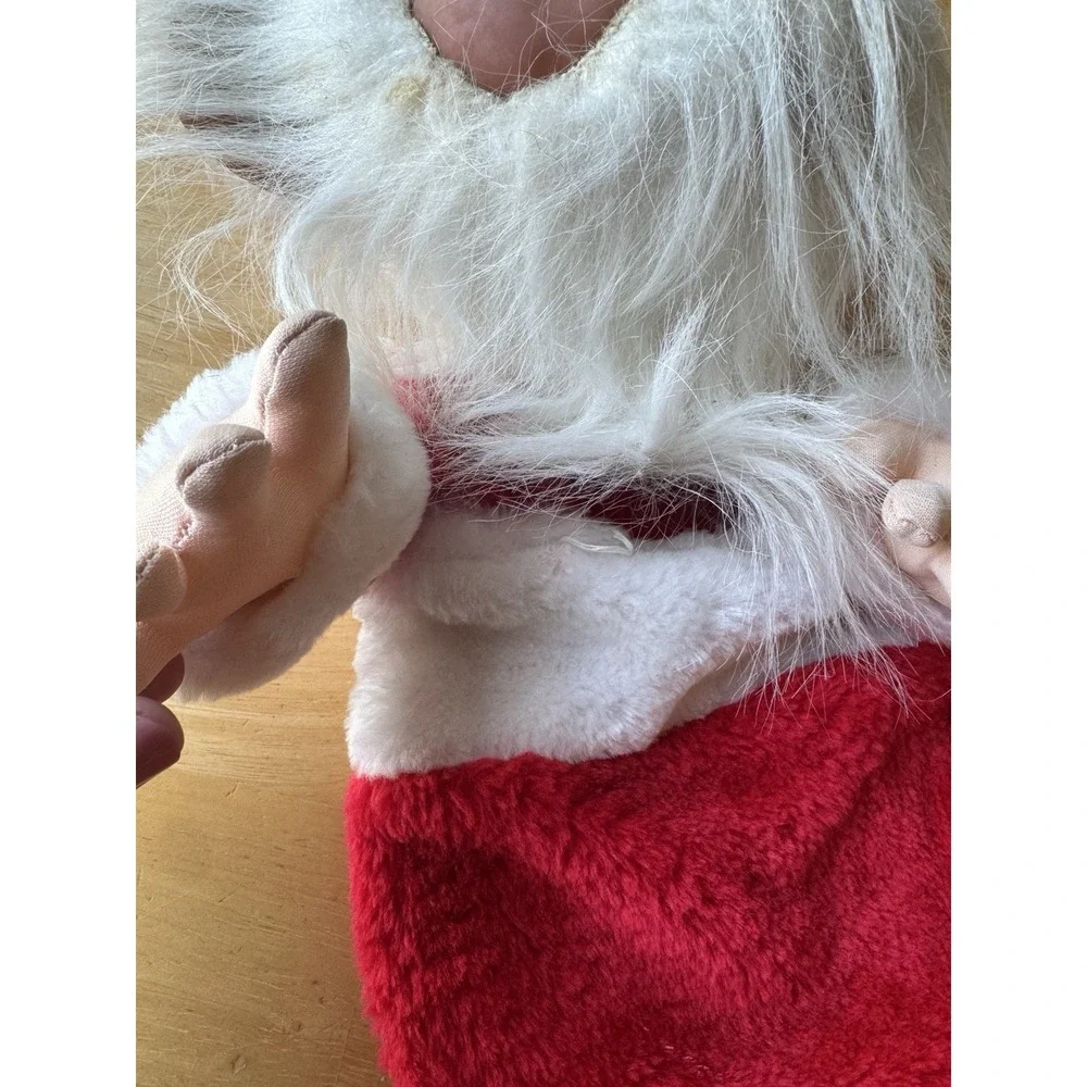 Santa Norfin Troll Doll Big Head White Beard Christmas Stocking Smithy VTG